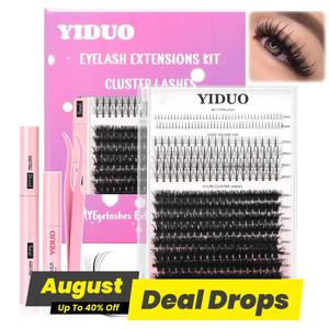 D Curl Mixed Size Individual False Eyelashes with Eyelash Bond & Seal Glue & Lash Remover & Lash Tweezers, 1 Set Natural Look Eyelash Extensions, Cosmetic Gift