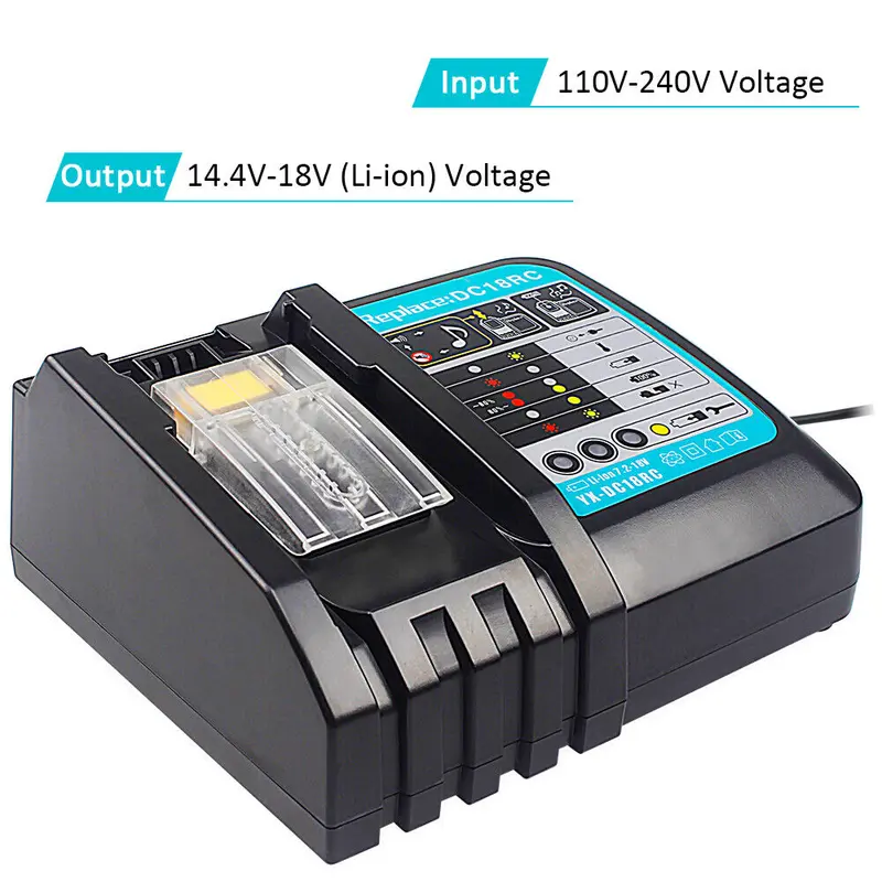 Fast Battery Charger Fit For Makita BL1830 BL1840 BL1850 7.2V-18V 3A LCD Display 2