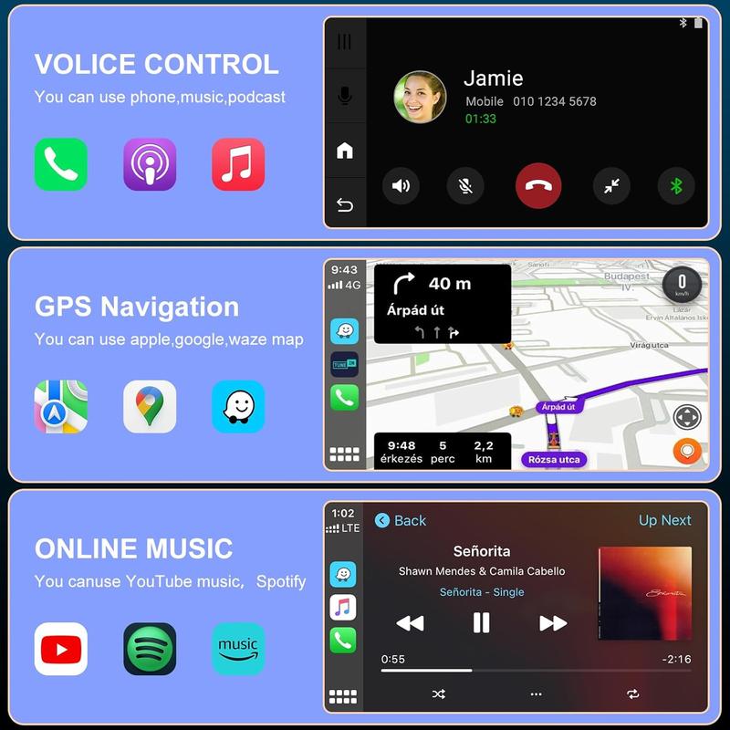【UK SELLER 】Wireless Car System Box for Carplay, Adapter Compatible with CarPlay Android Auto, Convert Wired to Wireless Dongle, Plug & Play Vehicle System for iOS 10+ Android 11+, Car Electronics 5