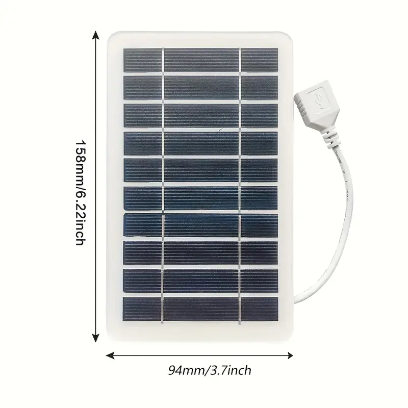 1pc Outdoor Solar USB Charger, Portable Charging Panel for Travel and Camping, Compatible with Mobile Power Banks, Phones, Flashlights, Fans - Conductive Metal, Type-C Interface, EVA Packaging, Camping Accessories 3