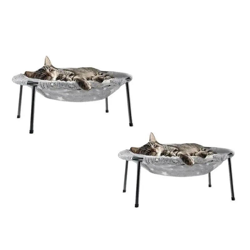 POMESEA Napping Spot,Desk & Floor Cat Hammock,Soft Elevated Pet Bed for Dogs & Cats, Glow in the Dark,Raised Cozy Hammock,Cat Lounge Furniture 0