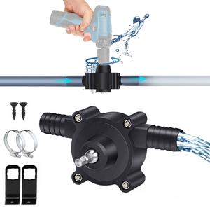Portable Electric Drill Pump, Diesel Oil Fluid Water Pump, Mini Hand Self-priming Liquid Transfer Pump, Garden Outdoor Tool for Daily, Fuel Transfer Pump
