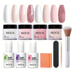 Nail Art Kit, 11pcs/set Pink Series Nail Dip Powder & Functional Gels, Professional Nail Art Kit for Beginners & Professionals, Gel Nail Set Kit, Valentine's Day Gift, Nail Supplies, Nail Tech Supplies