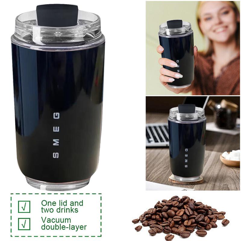 Puraville Insulated Tumblers with Lid, 240ml Travel Coffee Mug Stainless Steel Vacuum Cup, Leak Proof Reusable Double Walled Coffee Tumbler for Iced and Hot Drinks, Cream 6