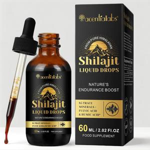 Shilajit Liquid Drops, Natural Body Care Serum for Men & Women, Body Care Kit for Daily Use, Fitness, Korean Skincare, Daily Skincare Routine, Energy Stamina Supplement, Skincare Products, All Natural Supplement