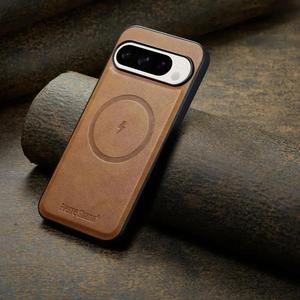 Magnetic Phone Case, Artificial Leather Phone Protective Cover, Phone Accessories Compatible with Pixel 8 9 Pro