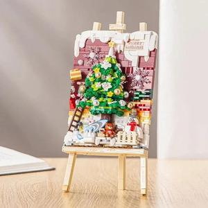 Creative Hanging Painting Tree Design Building Block Set, 3D DIY Drawing Board Assembled Ornaments for Gift