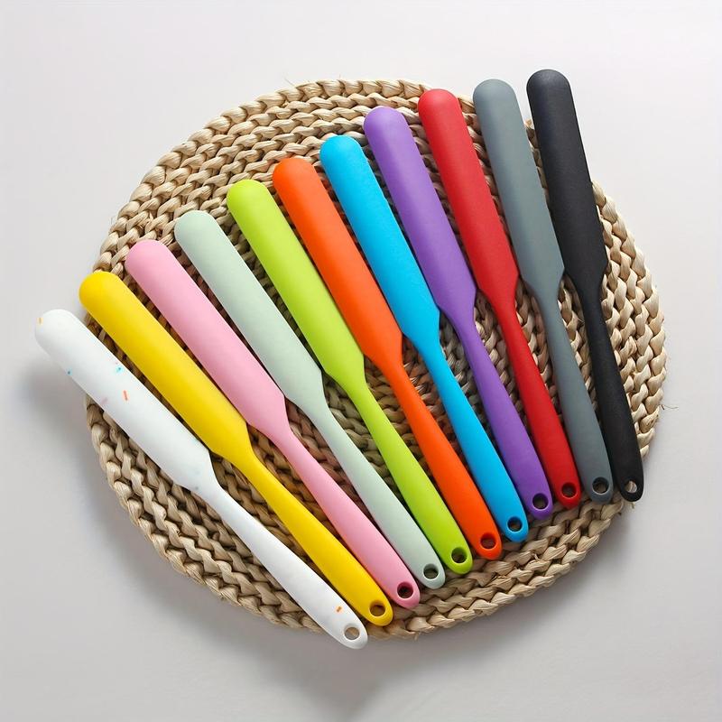 1pc, Silicone Jar Spatula, Non-Stick Icing Spatula, Food Grade Silicone, Heat Resistant, Baking Tools, Kitchen Gadgets, Kitchen Accessories Bakeware 1