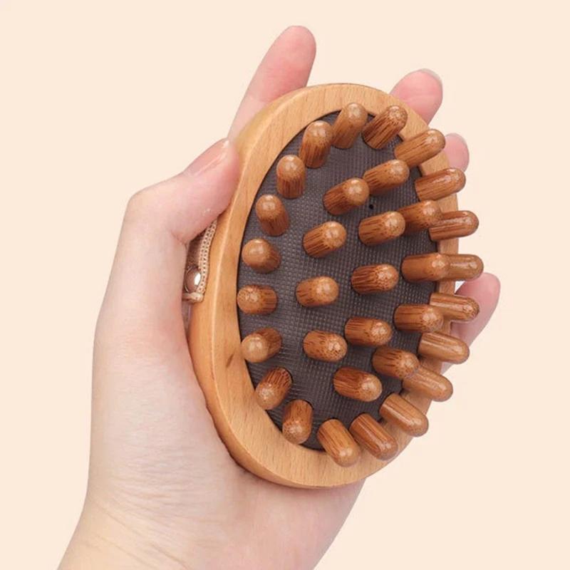 Body Anti Cellulite Brush Soothing Wooden Essential Oil Spa Air Cushion Massage Hair Comb Scalp Massage Brush Body Massager 3