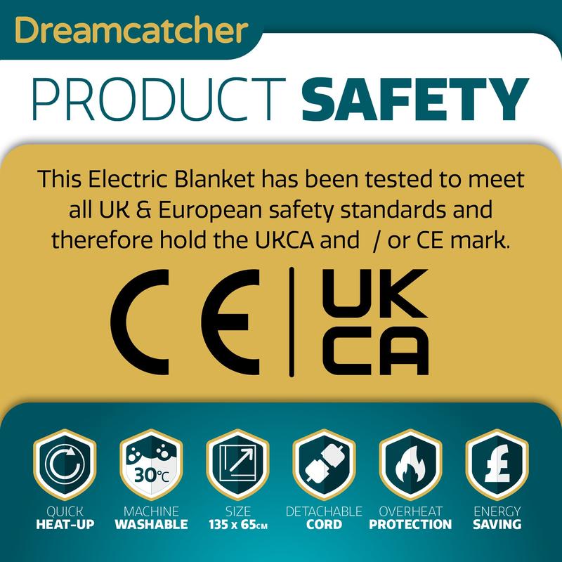 Dreamcatcher Single Electric Fully Fitted Under Blanket Mattress Cover 7