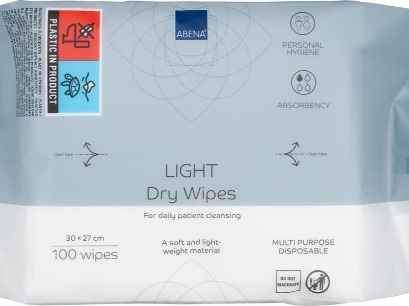Light Dry Wipes, 3 Packs of 100 Wipes, 30 x 27cm, Absorbency Level 1, Multifunctional Cleansing, Easy & Effective Everyday Cleaning 2