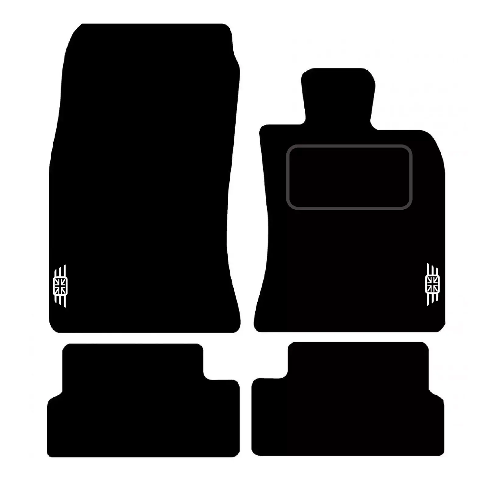 MINI Cooper 2006-2013 R56 Carpet Car Mats Unique logos & hook loop fixing