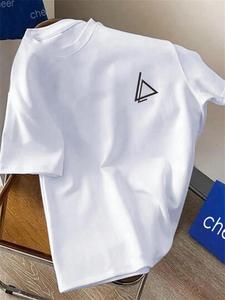 Men's Regular Fit Triangle Graphic Print Round Neck Tee, Casual Short Sleeve T-shirt for Summer, Men's Top for Daily Wear, Menswear