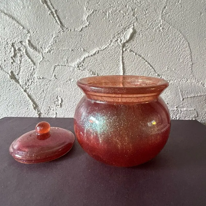 Gold Resin Jar with Eye-Catching Marble Effect for Bedroom or Bathroom Storage - Decor, Vase, Ornaments, Decorative 1