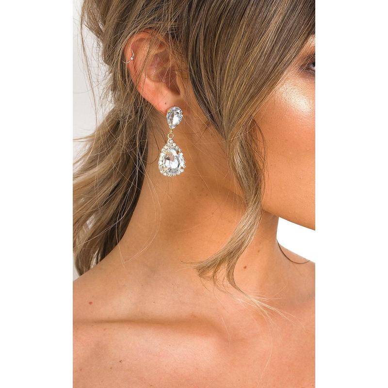 Diamante Drop Earrings 1