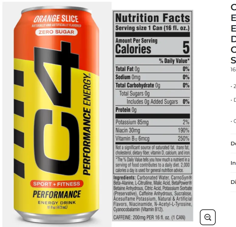 C4 Sugar Free Performance Energy 12 Pack | 48 Cans for £24 Deal ADD 4 TO CART! Limeade, Bombsicle, Millions C4 Drink Beverage 2