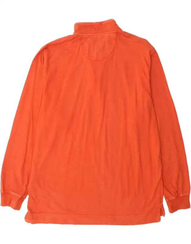 Pre-Owned Vintage IZOD Mens Zip Neck Sweatshirt Jumper XL Orange Cotton 2
