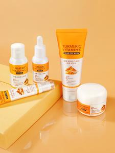 BEAUTYTURESS Turmeric Skincare Set (5pcs) | Brightening & Soothing for Sensitive Skin