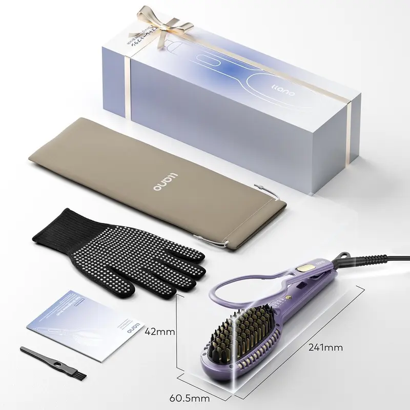【Buy 1 Get 1】llano Hair Straightener Shine Therapy | Heat-Resistant Ceramic Design, Infused with Negative Ions | Promotes Hair's Natural Shine | Professional Results | 90% More Shine | Gift 6