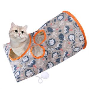 Cat Tunnel Bag for Indoor Cats, Collapsible Tunnel Cat Toy with Toy Fur Ball, Crinkle Paper Interactive Cat Toys Hide and Seek, Indoor Cats Toys