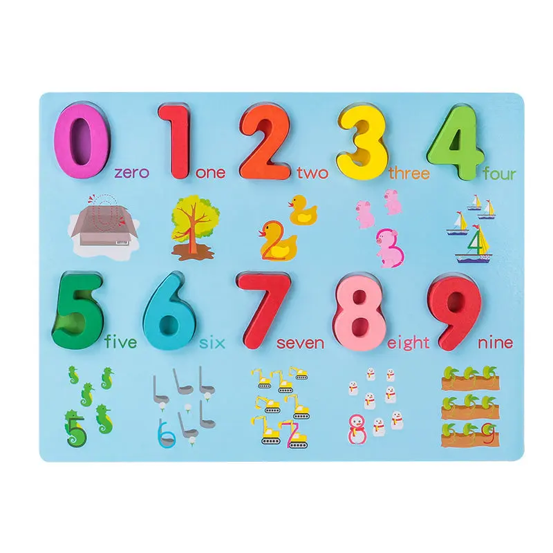 Wooden Toy Early Childhood Education Puzzle Kindergarten Grabbing Board 5
