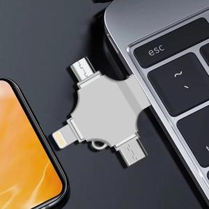 4 in 1 Multi-functional OTG USB Flash Drive, Portable High Speed USB Storage for iPad, Android Phones, PC and More Devices, Flash Memory