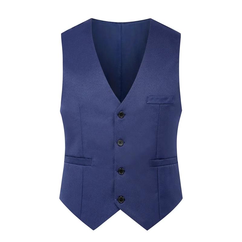 Product Introduction of Men's Casual Business Vests Slim Fit Formal Business Vest Large Size Waistcoat for Suit or Tuxedo Wedding Formal Prom 9
