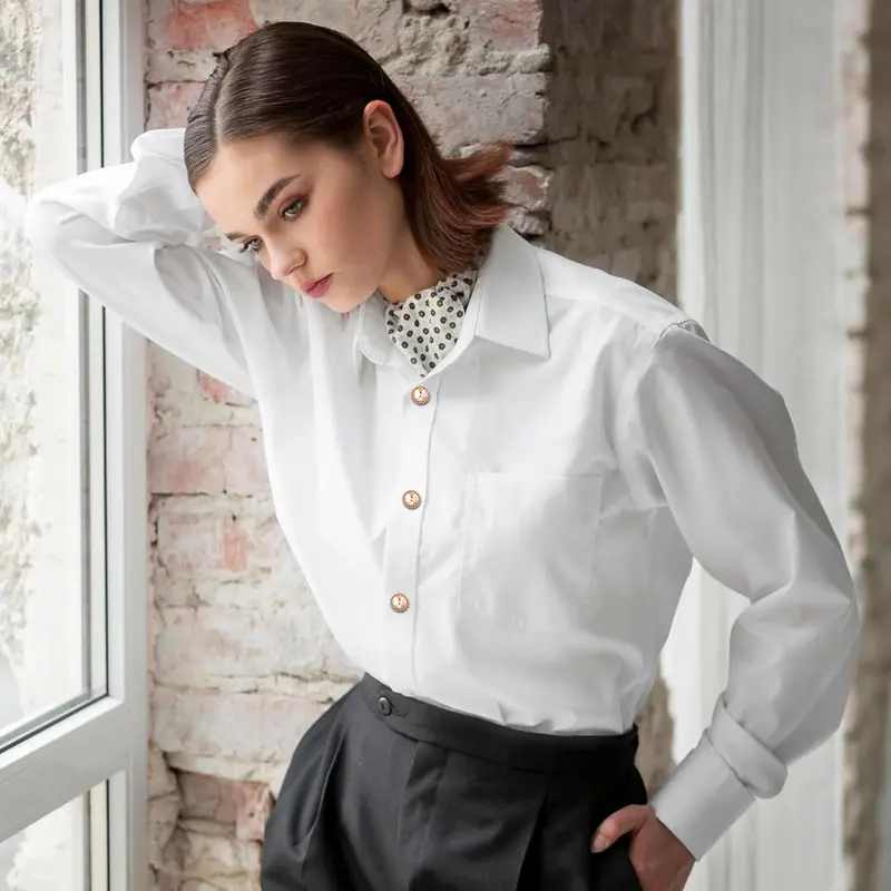 30 PCS Women Shirt Brooch Buttons Anti Exposure Fixed Brooches Modesty Pins Pearl Buttons 5