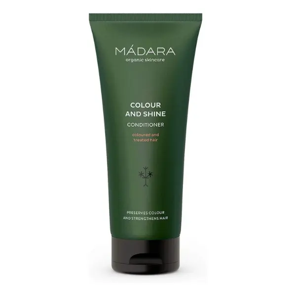 MÁDARA Colour and Shine Conditioner, 200ml – Natural conditioner for coloured hair, Helps maintain colour and lustre, Nature-inspired hair treatment, Vegan
