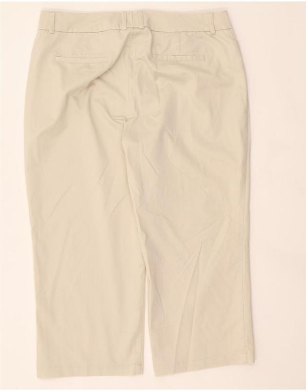 Pre-Owned Vintage DOCKERS Womens Straight Capri Trousers US 14 XL W34 L22 Beige Cotton 2