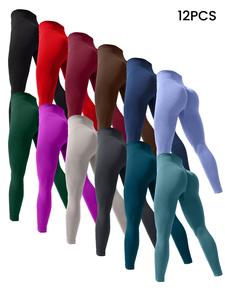 Women's Solid High Waist Sports Leggings, High Stretch Seamless Yoga Leggings, Ladies Sportswear for Indoor Outdoor Wear, Gym Clothes, Fitness Yoga Pants