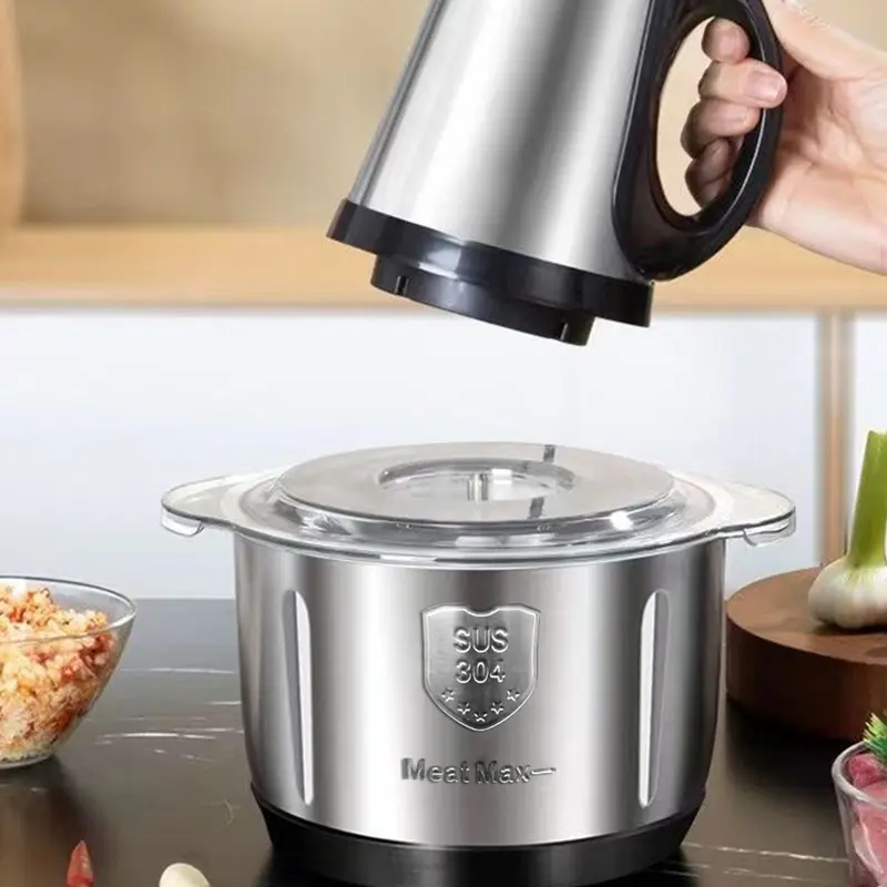 5L Electric Meat Grinder Mincer Mixer Home Blender Food Chopper Processor Blade 2