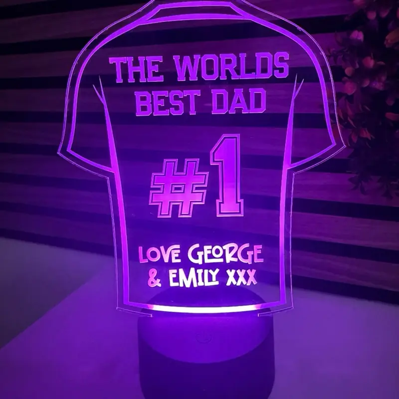 Personalised Father's Day Night Light, Night Light for a Dad, Father's Day Gift 5