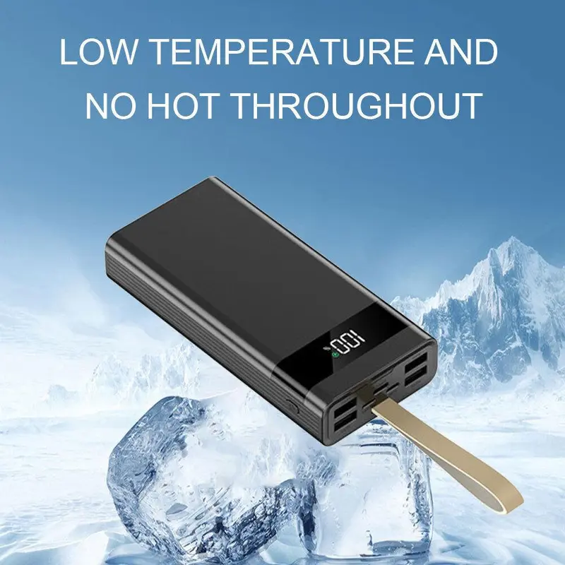20000mAh Power Bank Portable Fast Charger 4 USB High Volume LED Battery Pack battery  power  bank wireless  magnetic  power  bank 6