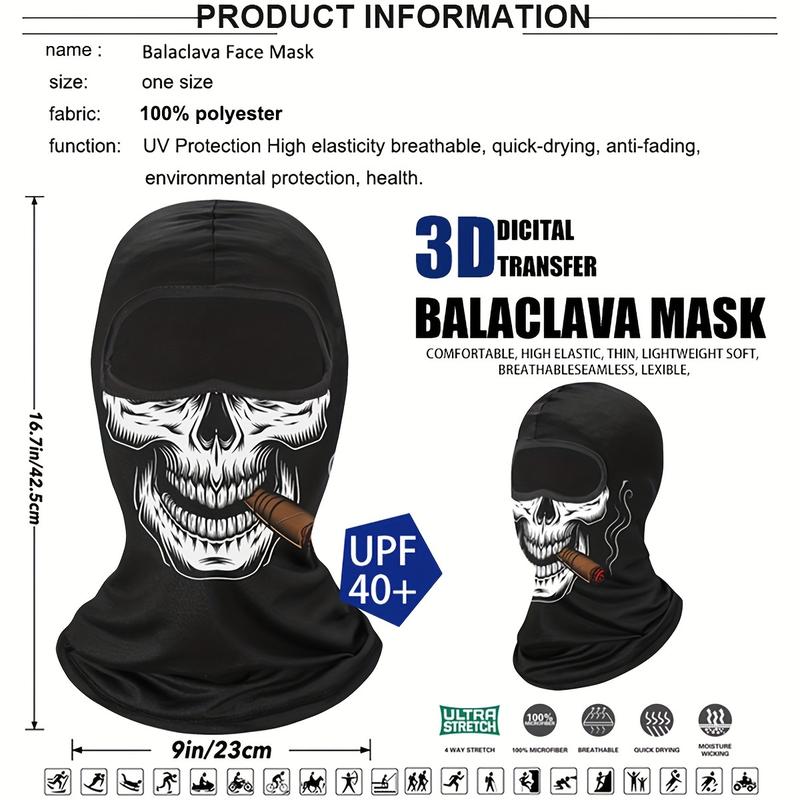 [FM-04] Balaclava 1pc Balaclava Face Mask Clown Ghost Skull Mask, Breathable Windproof, UV Sun Dust Protective Full Face Cover For Summer Sprin 2