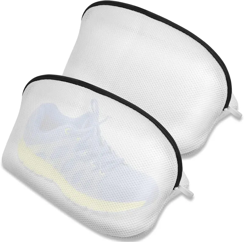 Shoes Wash Bags, 2pcs Mesh Laundry Bags with Durable Zips, Premium Laundry Bag For Shoes/Trainers For Washing Machine, Storage Bag for Shoes and Clothing, for Sneakers, Socks, Bras 5