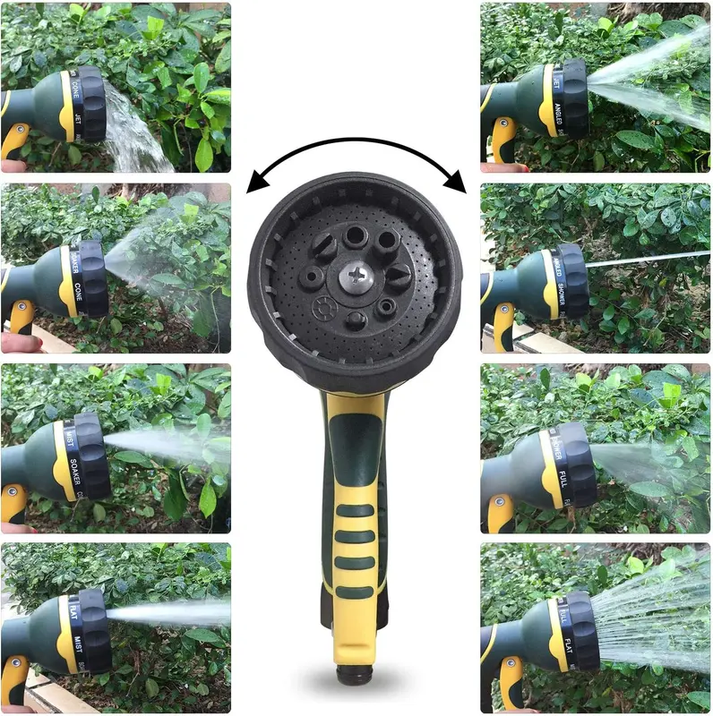 NGreen Expandable Garden Hose Pipe - Strength Durable Fabric and 12-Layer Latex Inner Tube, Lightweight Easy Storage Kink Free Water Hose, Leakproof Solid Brass Fittings with Nozzle 75FT/22M 5