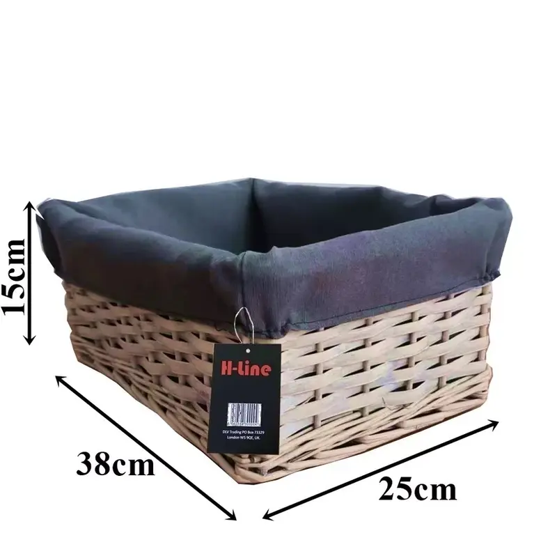 Large Wicker Willow Storage Baskets with Lining - Christmas Gift for Home Organization - Organiser 2