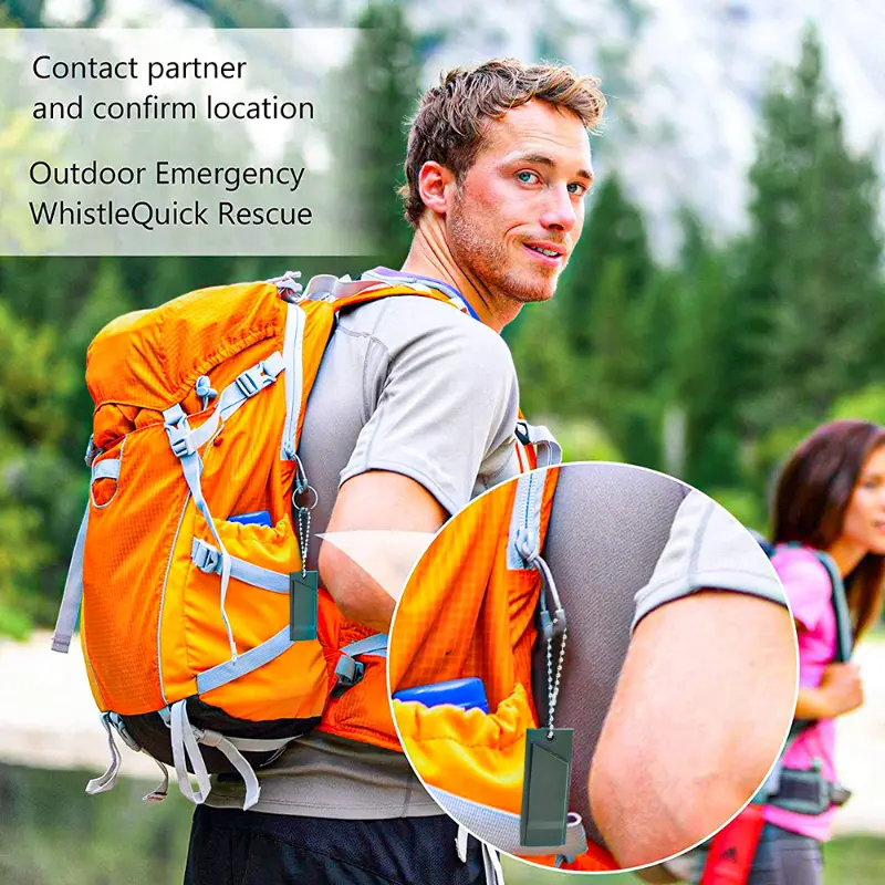 [High-Decibel Whistle] Portable High-Decibel 3-Frequency Survival Whistle | Durable PE Material for Camping & Hiking Emergencies, Camping Accessories 4