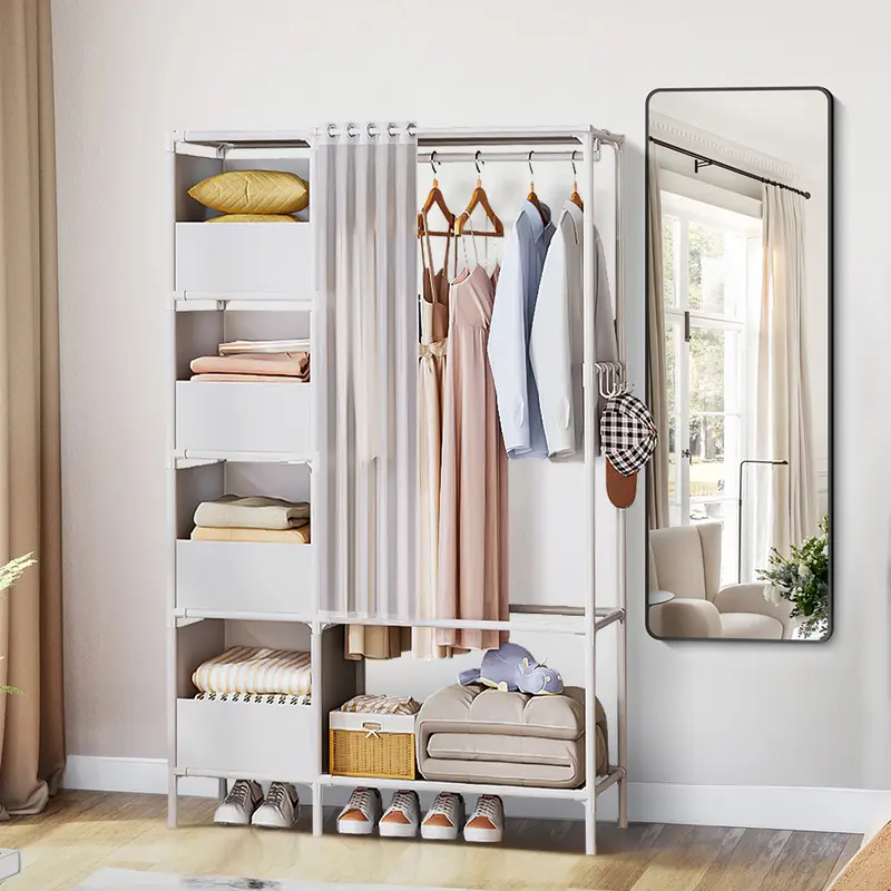 AceHome Portable Metal Closet Bedroom Cabinet 4