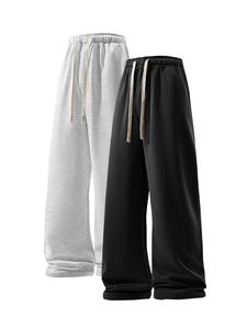 Men's Drawstring Straight Leg Pants, Casual Comfy Trousers for Spring & Fall, Men's Bottoms for Daily Wear, Mens Clothing