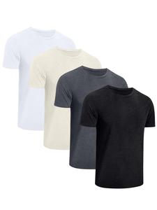 Men's Letter Print Round Neck Tee, Loose Casual Short Sleeve Crew Neck T-Shirt for Summer, Fashion Men's Top for Daily Wear, Tropical