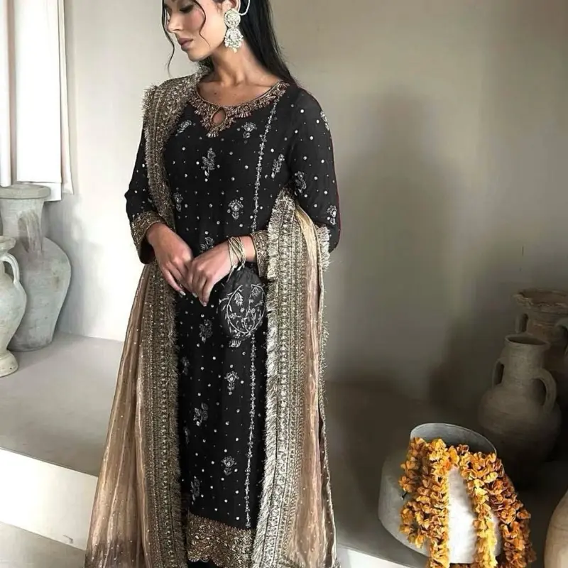 Sahiba Red Luxury Readymade Salwar Kameez with Peach Gold Dupatta – Elegant Eid, Wedding, Festive & Sangeet Wear outfit indian plus clothes summer modest Traditional Asian Elegance Comfort Womenswear 2