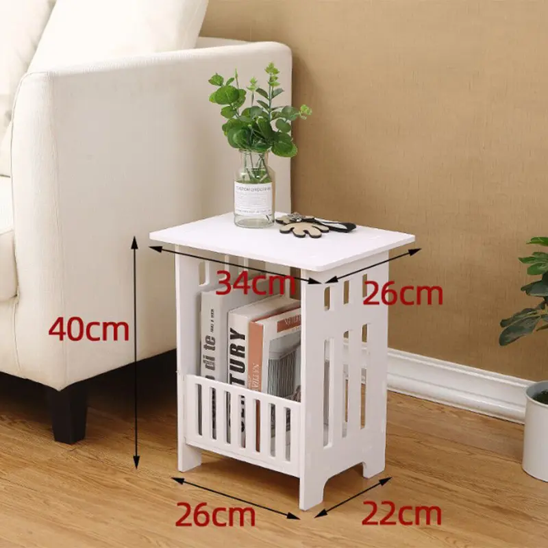 Small Bedside Table Cabinet Side End Coffee Tea Table Nightstand Storage Shelf 6