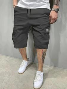 Men's Solid Color Flap Pocket Cargo Shorts, Regular Fit Casual Fashion Lightweight Shorts for Summer, Men's Bottoms for Daily Wear