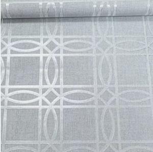Light Grey Silver Wallpaper Geometric Foil Shimmer Metallic Feature