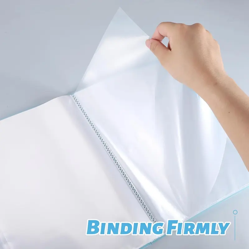 2 Pcs A4 Display Folders, Total 120 Pockets A4 Display Book Folder with Plastic Sleeves and Safety Rope Presentation Folders Document Project Folder for School and Offices 4