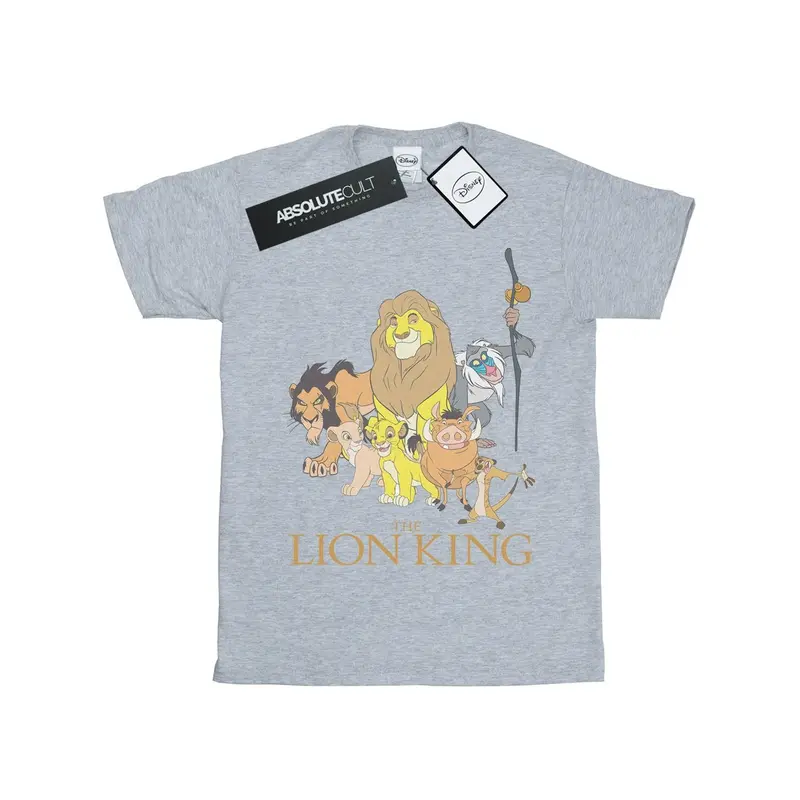 Disney Girls The Lion King Group Cotton T-Shirt - Sports Grey 1