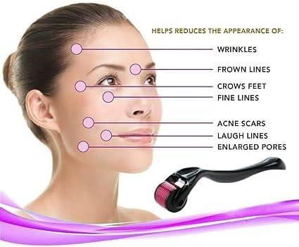 Derma Roller for Skin Care and Hair Growth - 540 Titanium Microneedle Facial Roller for Women and Men 2