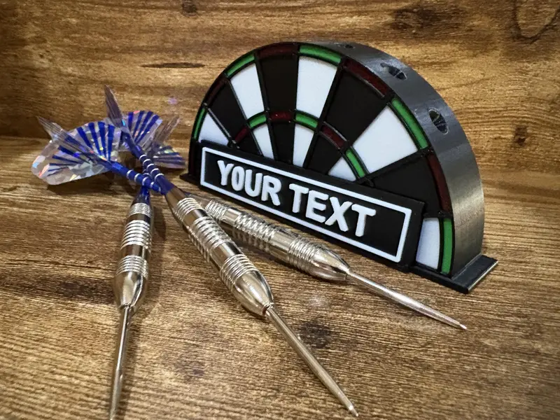 Personalised Dart Stand | Custom Name Engraved Dart Holder | 6-Slot Dartboard-Inspired Rack | Mini Darts Storage & Display | Gift for Dart Players | Dart Accessories Organiser for Game Room, Man Cave, Pub & Bar 3